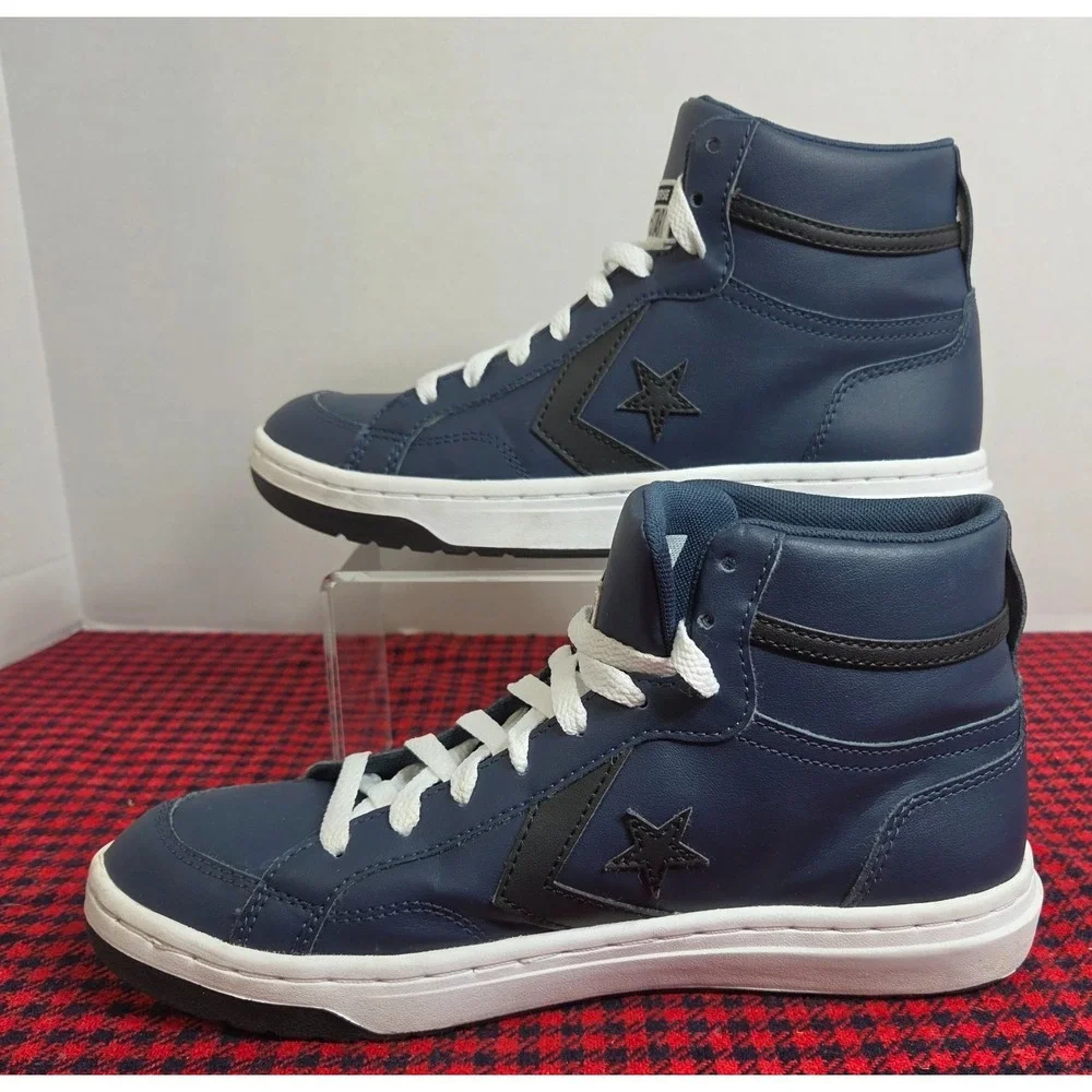 Converse Pro Blaze V2 Leather Mid Navy Black Mens 7 Womens 8.5 StyleCode AO6626C